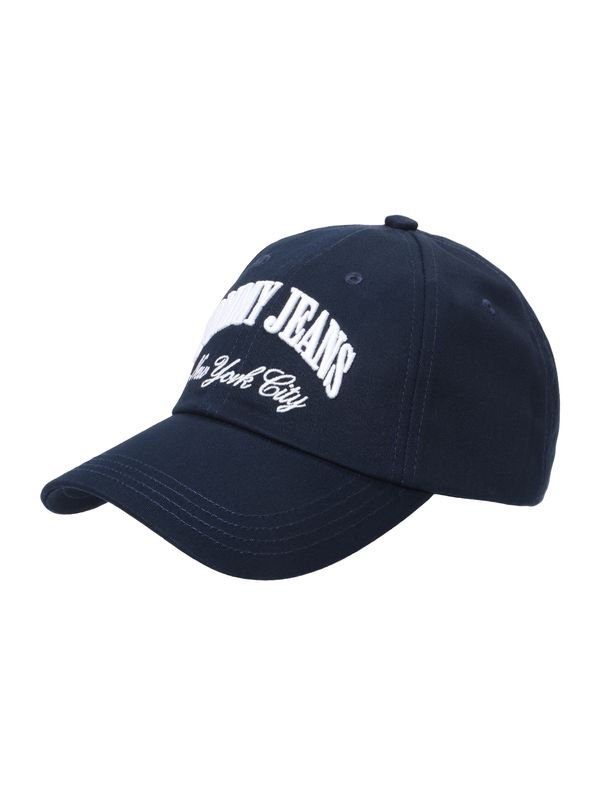 Tommy Jeans Tommy Jeans Шапка с козирка 'HOT SUMMER'  тъмносиньо / бяло