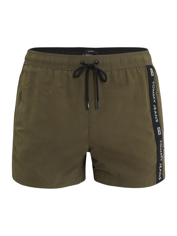 Tommy Jeans Tommy Jeans Шорти за плуване  маслина / черно / бяло