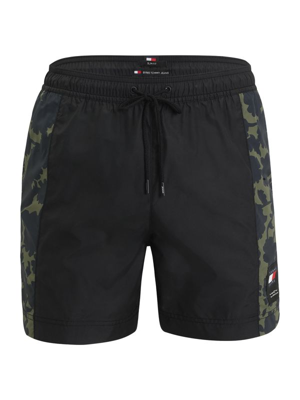 Tommy Jeans Tommy Jeans Шорти за плуване  маслина / червено / черно / бяло