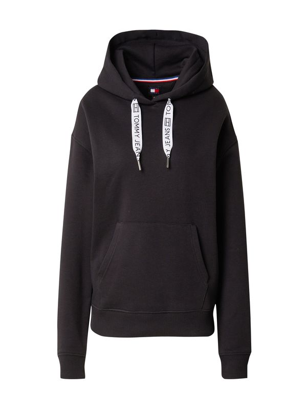 Tommy Jeans Tommy Jeans Суичър  черно / бяло