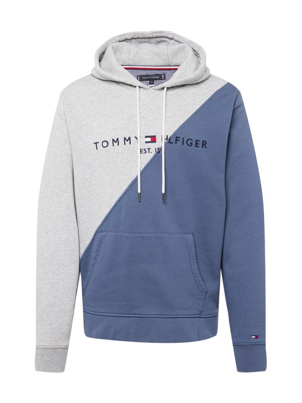 Tommy Jeans Tommy Jeans Суичър  гълъбово синьо / сив меланж / червено / бяло