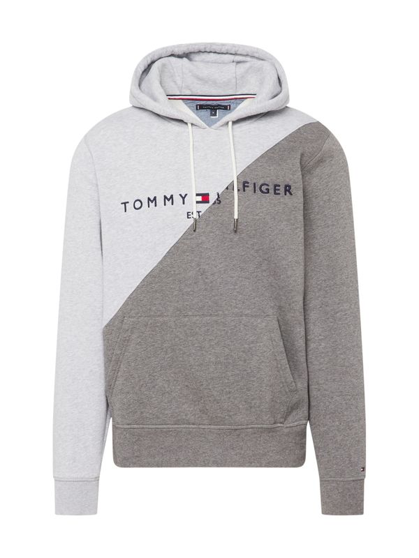 Tommy Jeans Tommy Jeans Суичър  нейви синьо / сиво / сив меланж / бяло