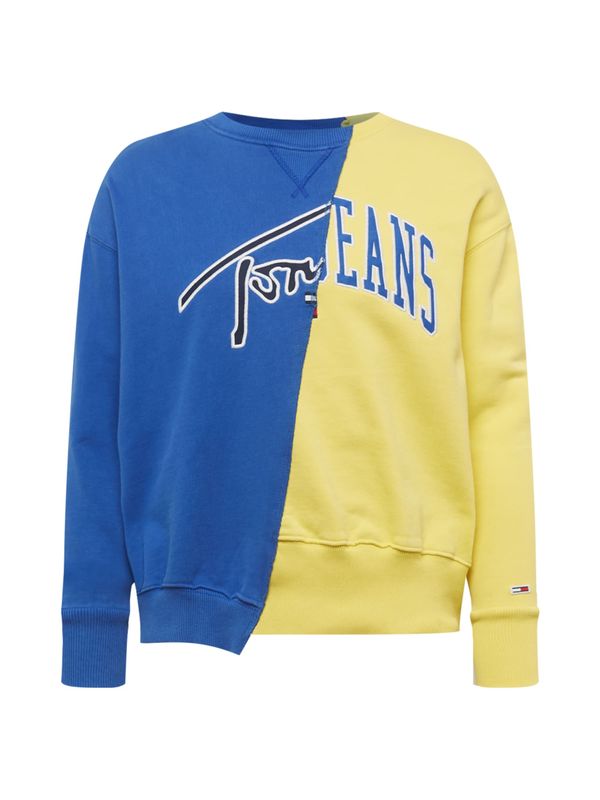 Tommy Jeans Tommy Jeans Суичър  синьо / жълто / бяло