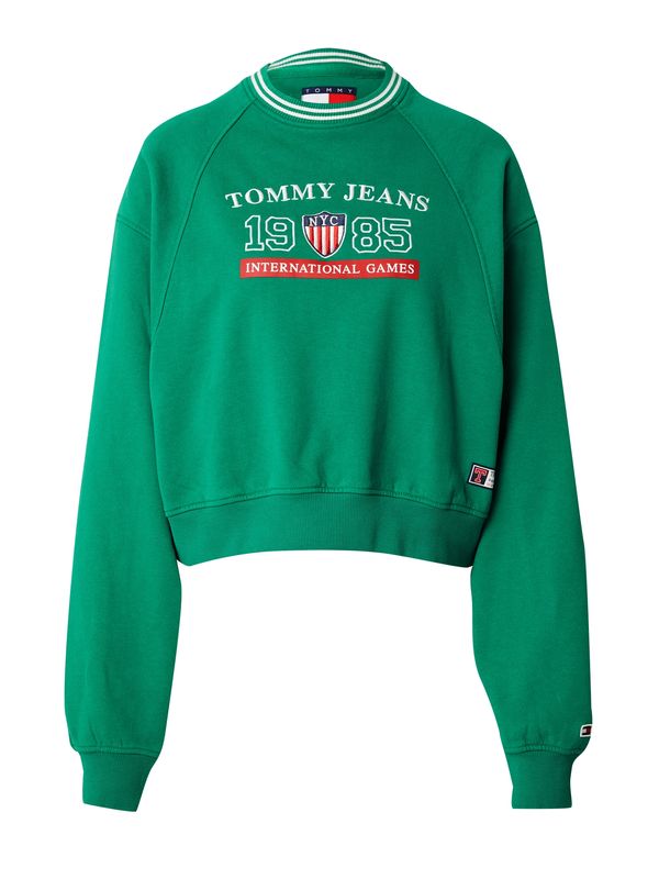 Tommy Jeans Tommy Jeans Суичър  зелено / червено / бяло