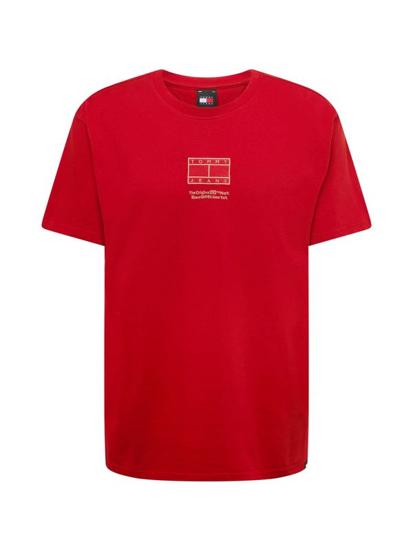 Tommy Jeans Tommy Jeans Тениска  червено / бяло