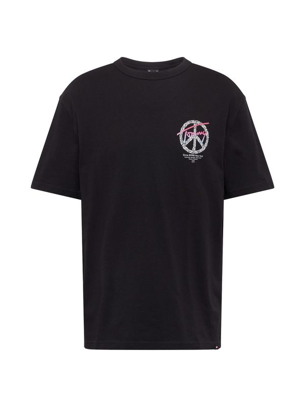 Tommy Jeans Tommy Jeans Тениска  червено / черно / мръсно бяло