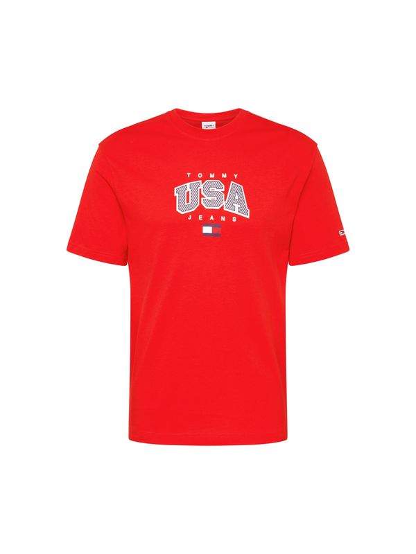 Tommy Jeans Tommy Jeans Тениска 'Classic'  тъмносиньо / светлочервено / бяло