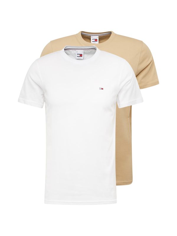 Tommy Jeans Tommy Jeans Тениска  цвят "пясък" / бяло