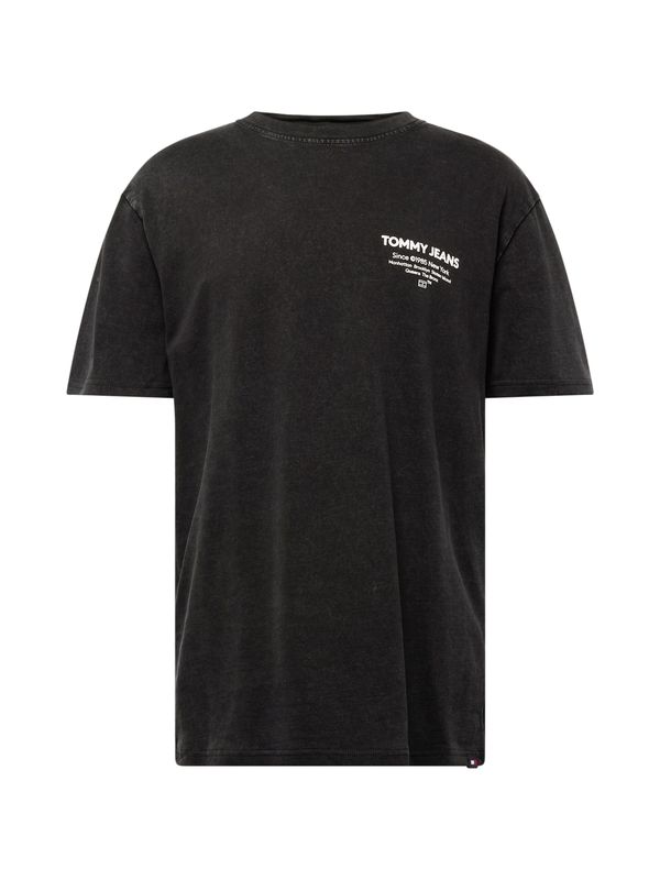 Tommy Jeans Tommy Jeans Тениска 'Essential'  черно / бяло