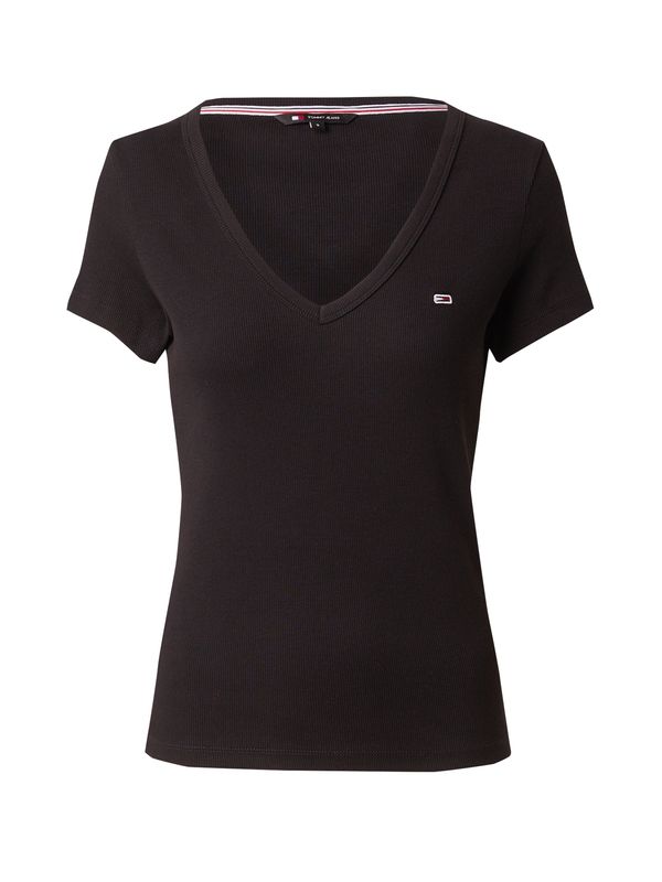 Tommy Jeans Tommy Jeans Тениска 'Essential'  огнено червено / черно / бяло