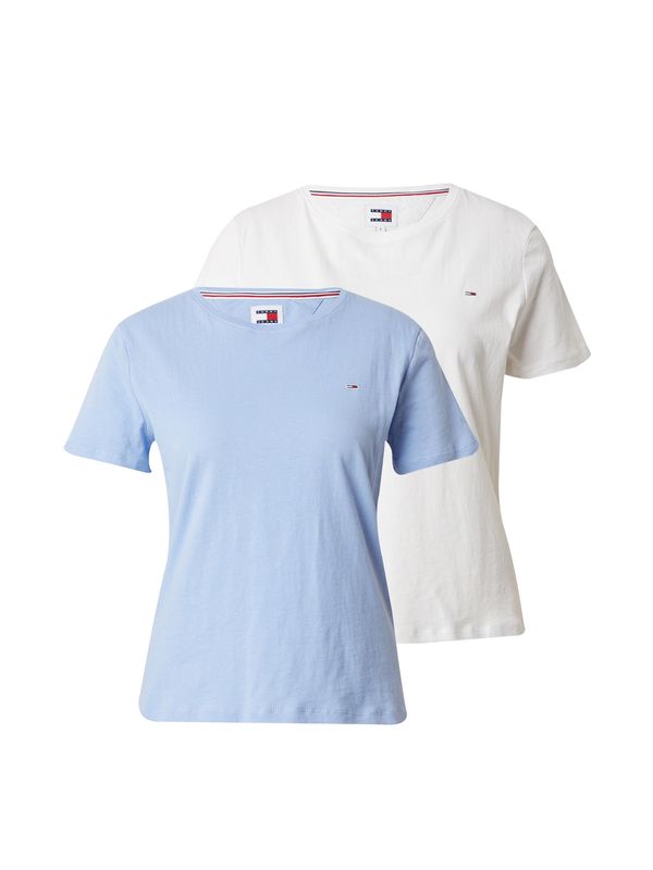 Tommy Jeans Tommy Jeans Тениска  гълъбово синьо / бяло