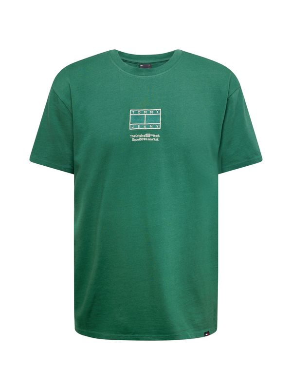 Tommy Jeans Tommy Jeans Тениска  кремаво / тъмнозелено
