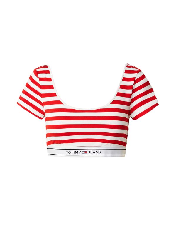 Tommy Jeans Tommy Jeans Тениска  нейви синьо / червено / мръсно бяло