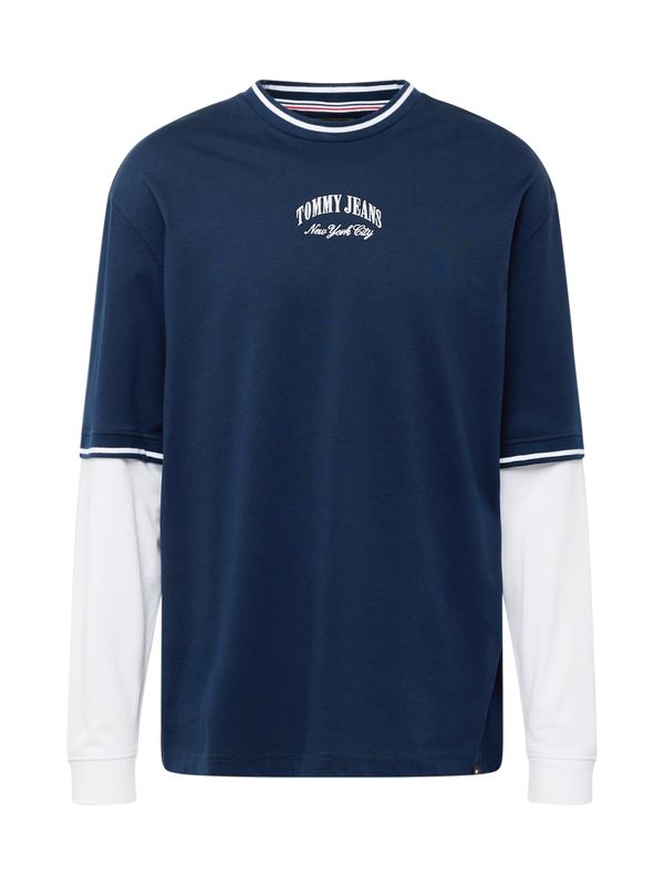 Tommy Jeans Tommy Jeans Тениска  нейви синьо / огнено червено / бяло