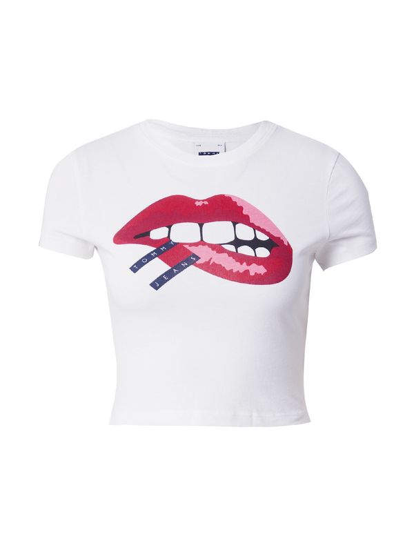 Tommy Jeans Tommy Jeans Тениска  нейви синьо / ръждиво червено / бяло