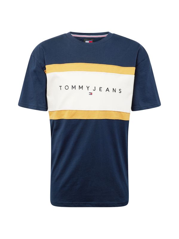Tommy Jeans Tommy Jeans Тениска  нейви синьо / жълто / бяло