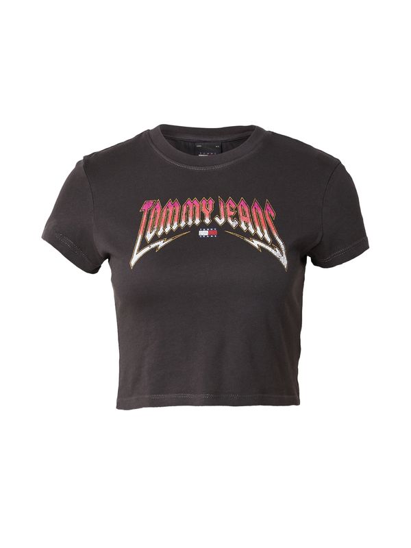 Tommy Jeans Tommy Jeans Тениска  оранжево / светлорозово / черно / бяло