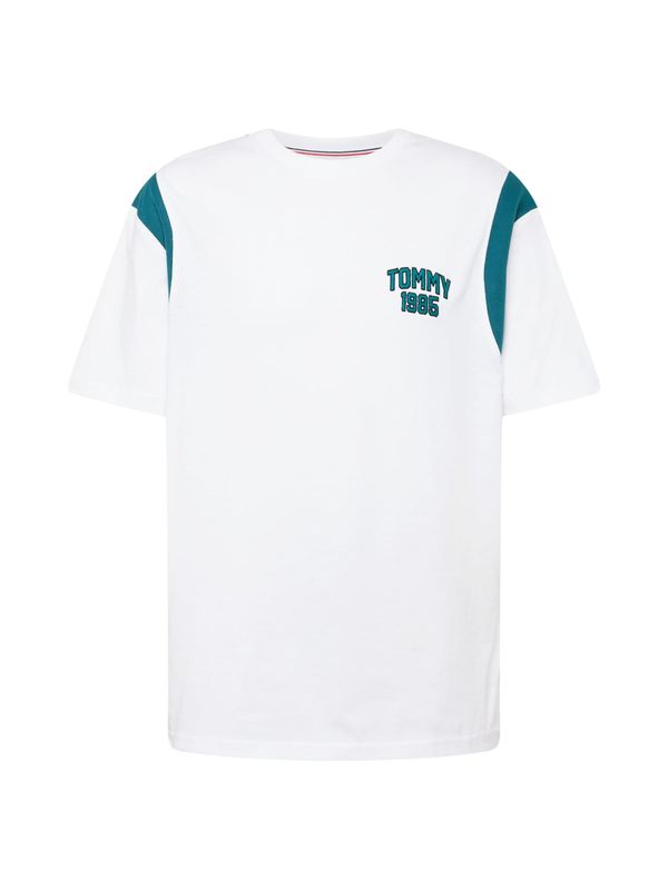 Tommy Jeans Tommy Jeans Тениска  петрол / бяло