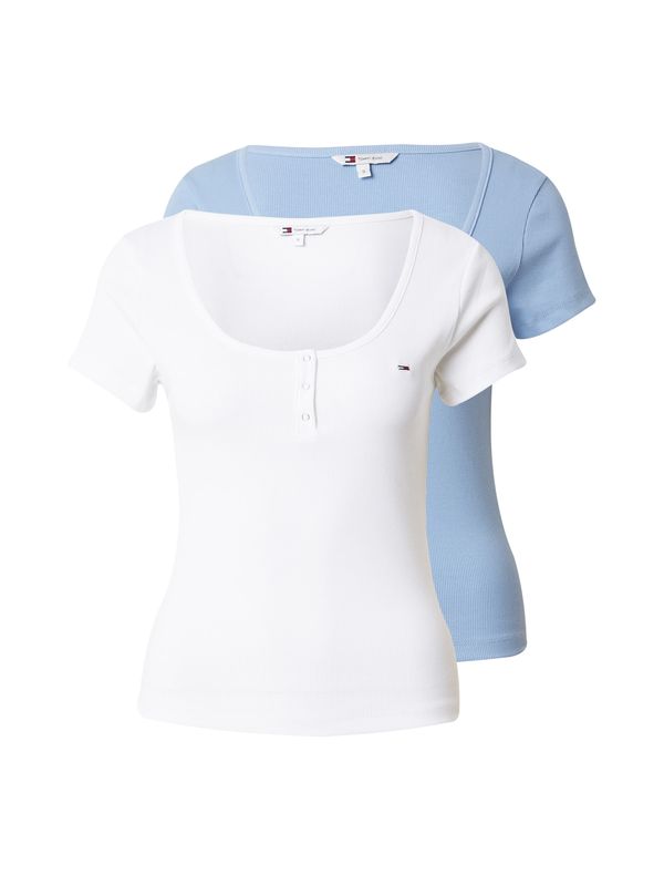 Tommy Jeans Tommy Jeans Тениска  светлосиньо / червено / бяло