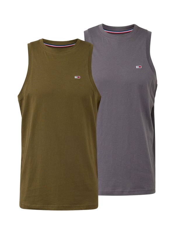 Tommy Jeans Tommy Jeans Тениска  тъмносиво / маслина / червено / бяло