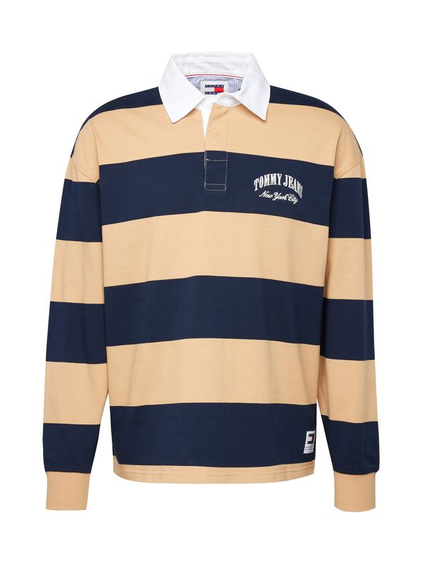 Tommy Jeans Tommy Jeans Тениска 'VARSITY'  цвят "пясък" / нейви синьо / бяло