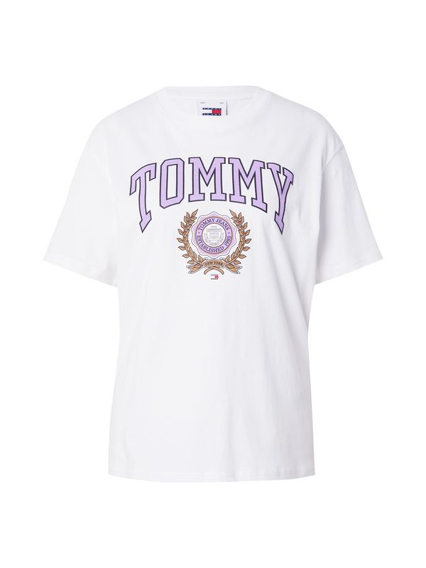 Tommy Jeans Tommy Jeans Тениска 'Varsity Sport 3'  камел / люляк / черно / бяло