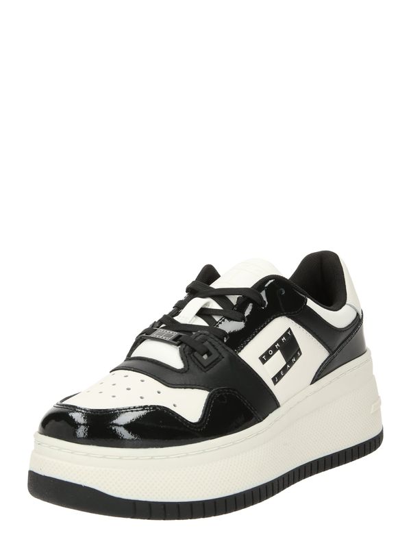 Tommy Jeans Tommy Jeans Високи маратонки 'Retro Basket'  черно / бяло