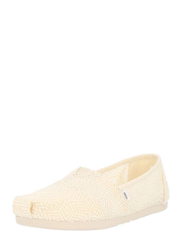 TOMS TOMS Еспадрили  черно / бял памук / яйчена черупка