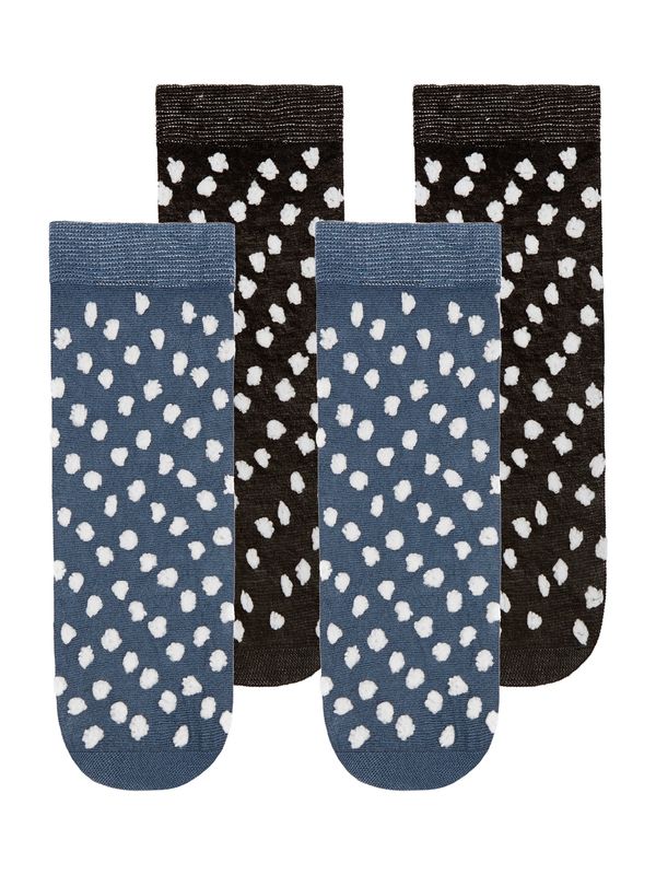 TOO HOT TO HIDE TOO HOT TO HIDE Къси чорапи 'Spiffy Selina'  синьо / черно