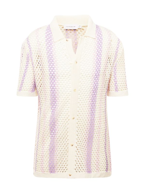 TOPMAN TOPMAN Плетена жилетка  кремаво / лилав / бледорозово