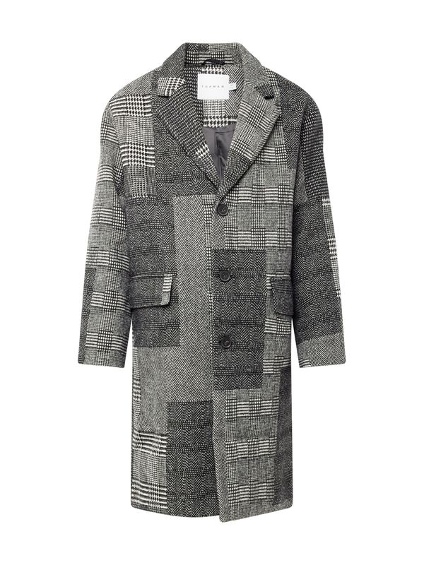 TOPMAN TOPMAN Преходно палто  сив меланж / черно