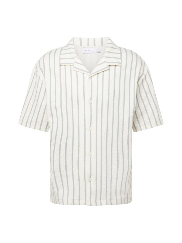 TOPMAN TOPMAN Риза  екрю / сиво