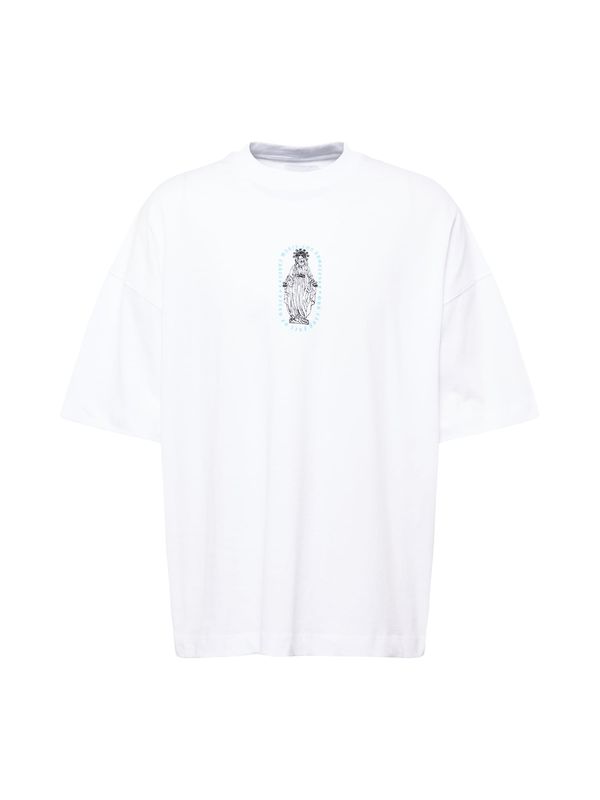 TOPMAN TOPMAN Тениска  аквамарин / черно / бяло