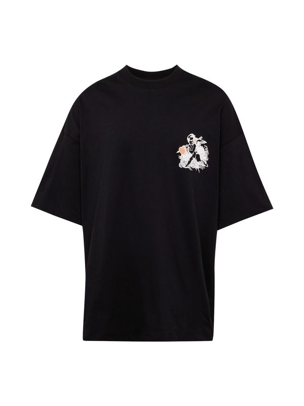 TOPMAN TOPMAN Тениска  аквамарин / черно / бяло