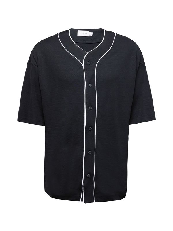 TOPMAN TOPMAN Тениска  черно / бяло