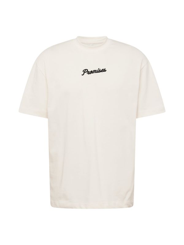 TOPMAN TOPMAN Тениска  екрю / черно