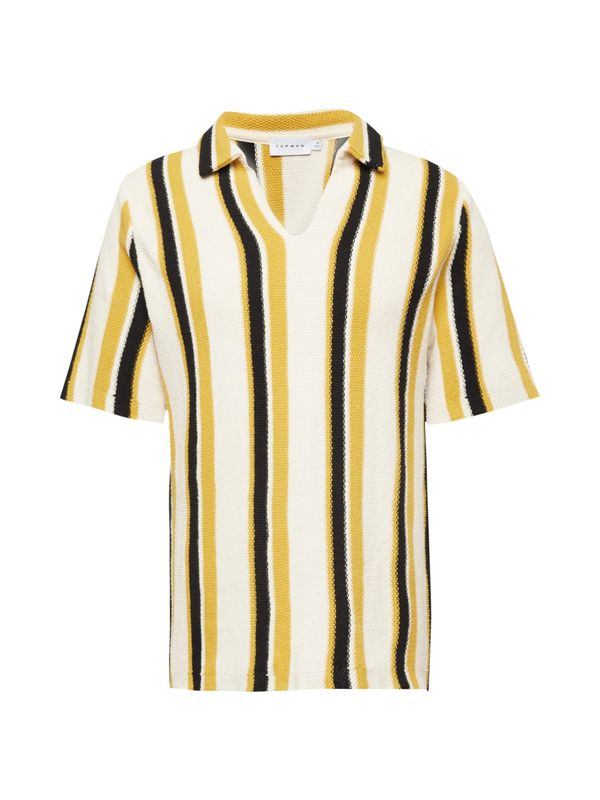 TOPMAN TOPMAN Тениска  кремаво / жълто / черно