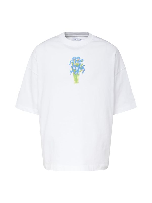 TOPMAN TOPMAN Тениска  синьо / зелено / бяло