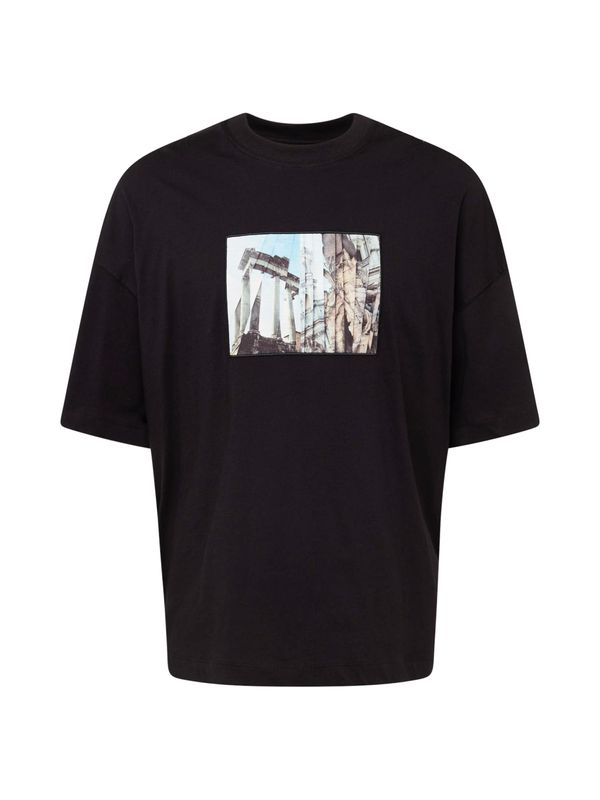 TOPMAN TOPMAN Тениска  светлосиньо / светлокафяво / светлосиво / черно