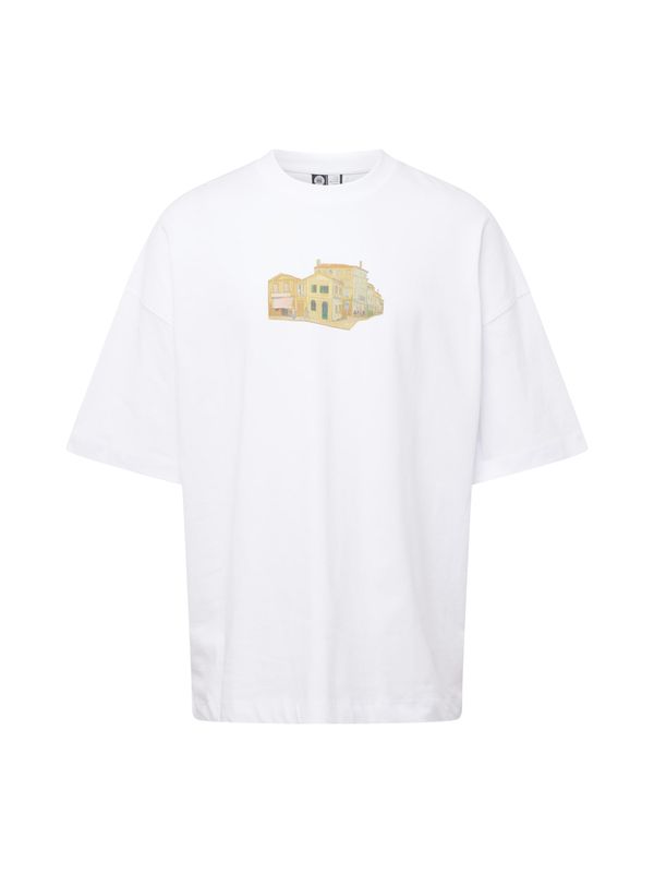 TOPMAN TOPMAN Тениска  тъмнобежово / лазурно синьо / шафран / бяло