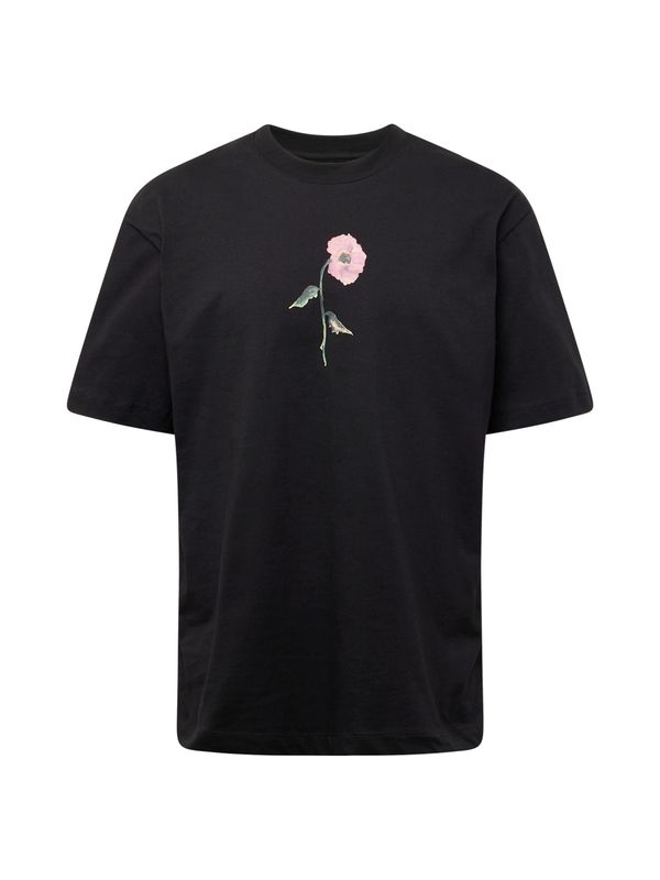 TOPMAN TOPMAN Тениска  зелено / пастелно оранжево / бледорозово / черно