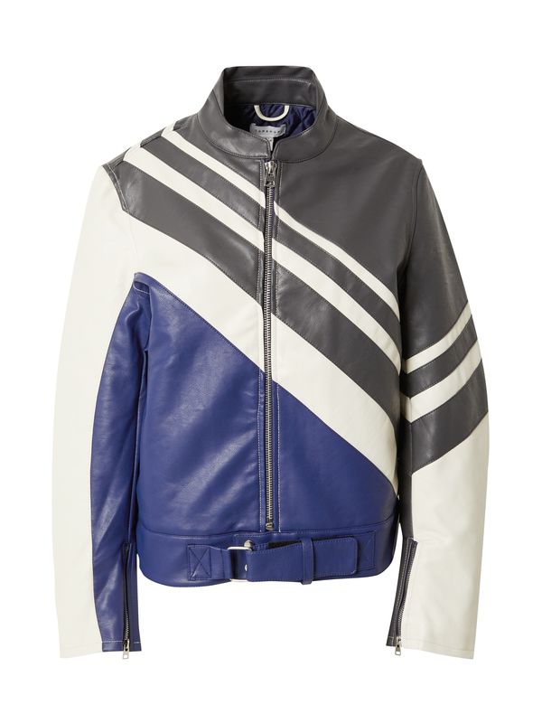 TOPSHOP TOPSHOP Преходно яке  синя тинтява / тъмносиво / бяло