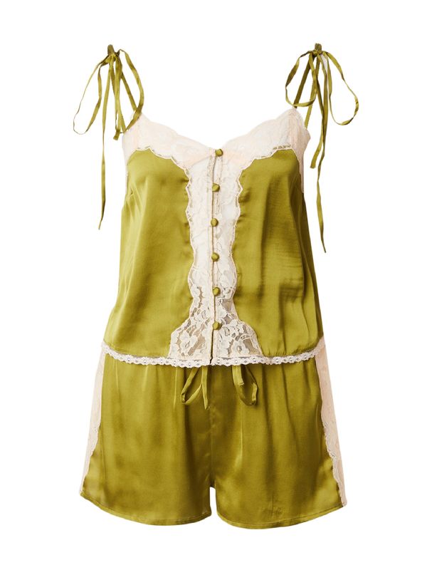 TOPSHOP TOPSHOP Шорти  маслина / бяло