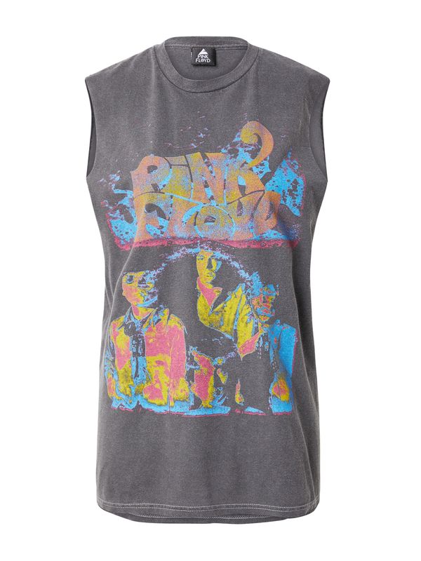 TOPSHOP TOPSHOP Топ 'Pink Floyd'  светлосиньо / тъмносиво / светлозелено / червено