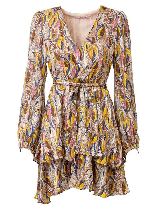 Traffic People Traffic People Рокля 'Rara'  бежово / сапфирено синьо / тъмнокафяво / жълто