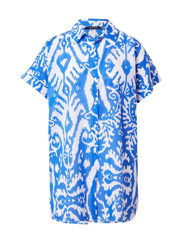 Trendyol Trendyol Блуза  кралско синьо / бяло