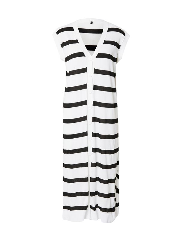Trendyol Trendyol Плетена рокля  черно / бяло