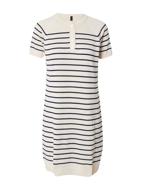 Trendyol Trendyol Плетена рокля  екрю / нейви синьо