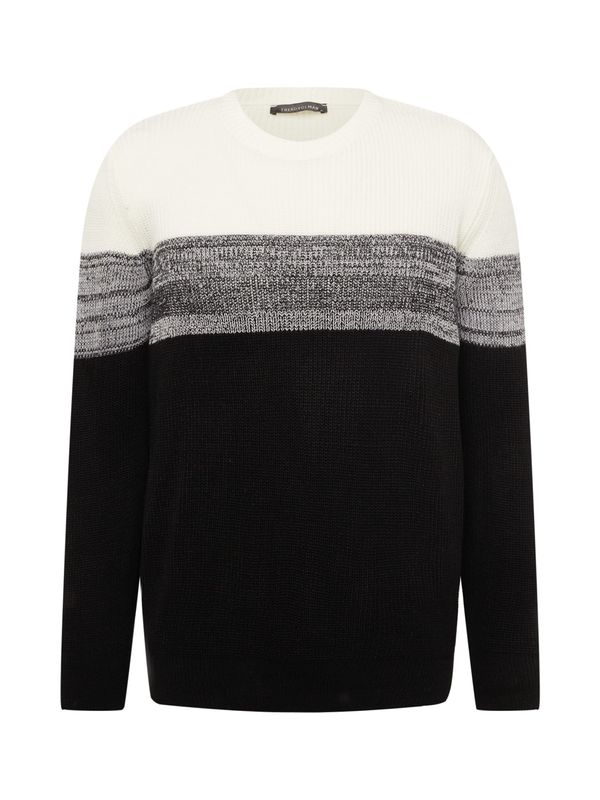 Trendyol Trendyol Пуловер  черно / черен меланж / естествено бяло