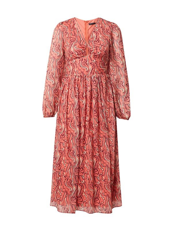 Trendyol Trendyol Рокля  бежово / тъмносиво / оранжево